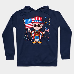 A Whimsical Tribute to American Culture in Cartoon Style T-Shirt Hoodie